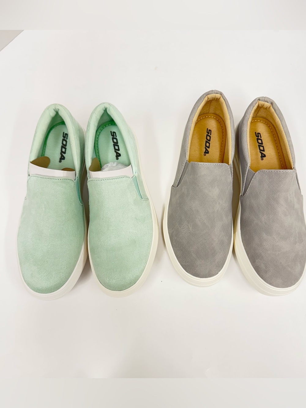 [SIZE 8.5 BUNDLE] Soda Platform Slip-on HIKE (Mint + Grey Cobra)